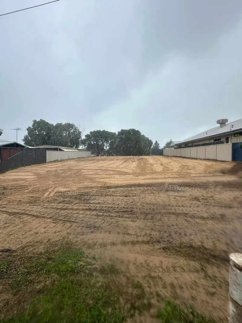 Backyard cleared and levelled