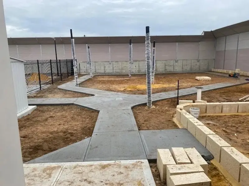 Daycare footpaths in concrete