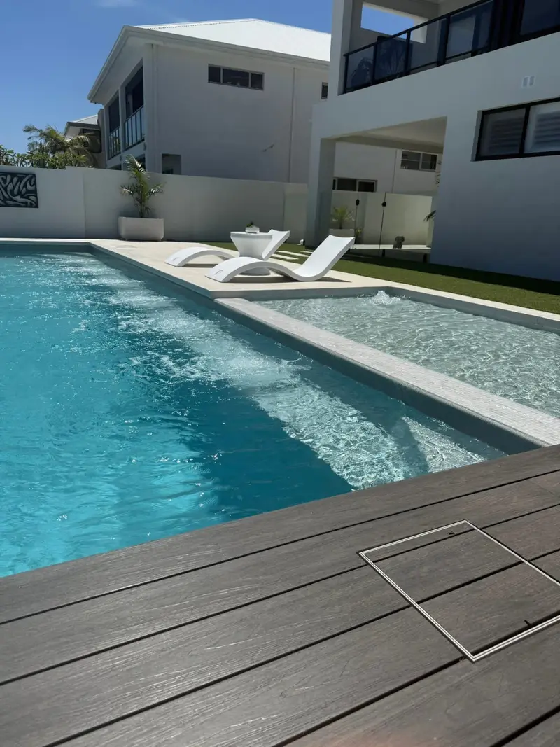 Finished pool area with clean surround and coping